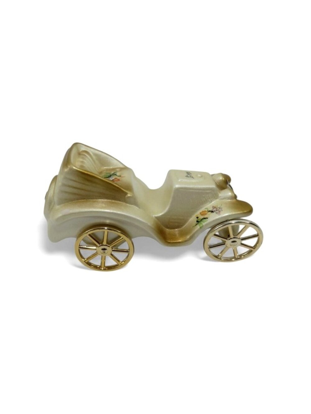 Berger Convertible Fancy Car Gold Floral Figurine Italy Vintage